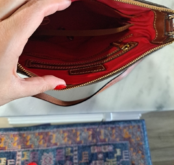 Dooney & Bourke Taupe and Tan Crossbody Bag - Picture 6 of 8